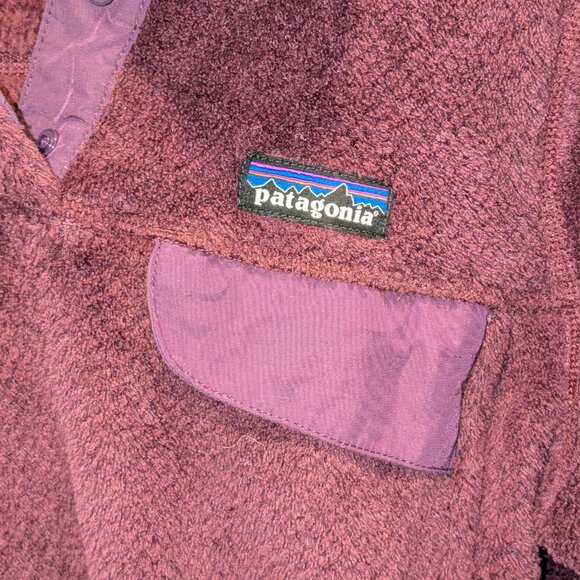Patagonia Women’s Re-Tool Snap-T Pullover Fleece M Deep Purple Quarter Snap Fall - Picture 5 of 6